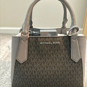 Michael Kors kimberly Black and Gray Satchel bag. In original packaging.